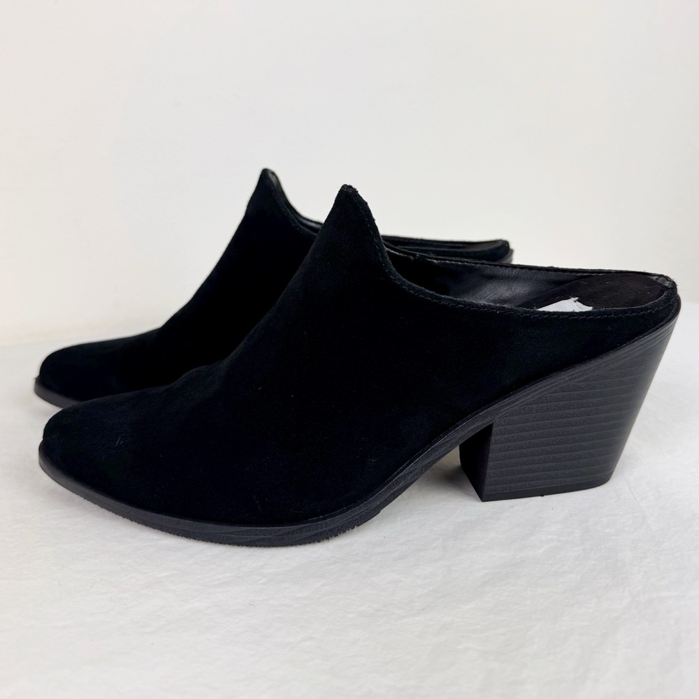 Aqua College Nia Black Suede Waterproof Mules